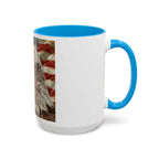 Colorful Mugs (11oz, 15oz) Majestic bald eagle head Patriotic coffee cup, America 250 Celebration coffee cup - 250 USA Celebration