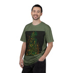 Green Floral Silhouette T-shirt | Botanical Sparkle Art abstract art t-shirt, women's, abstract graphic tee women, girls abstract shirt - 250 USA Celebration