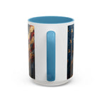 Distressed American Flag Accent Coffee Mug | 11oz 15oz - 250 USA Celebration