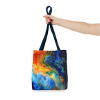 Abstract Fluid Art Tote Bag | Colorful Swirl Beach Bag - 250 USA Celebration