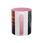 Colorful Mugs (11oz, 15oz) American Eagle Flying Coffee Cup, Patriotic American Eagle flying with American Flag in background - 250 USA Celebration