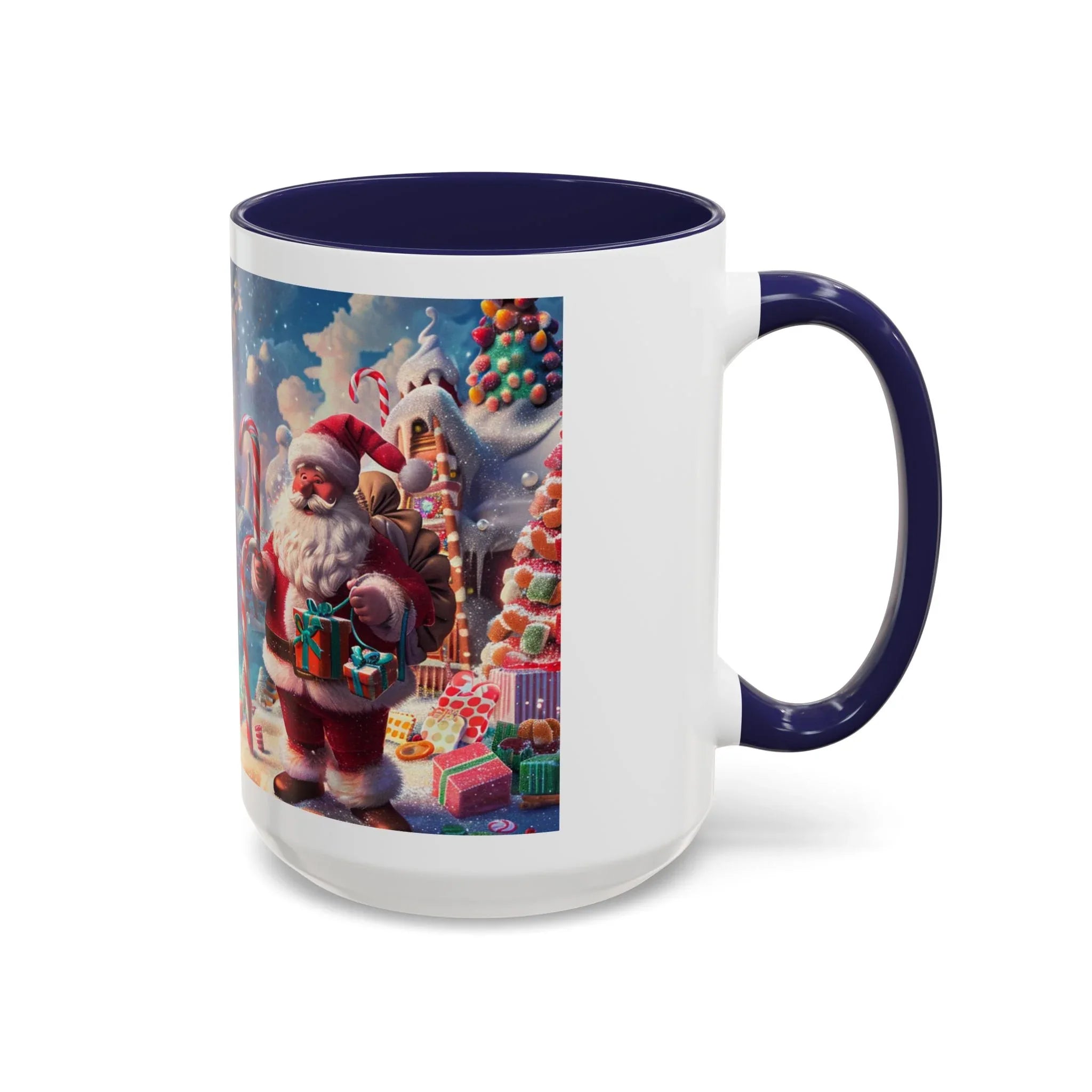Festive Santa Accent Coffee Mug, Christmas Gift, Holiday Decor, Winter Wonderland, Hot Cocoa Mug, Seasonal Drinkware - 250 USA Celebration