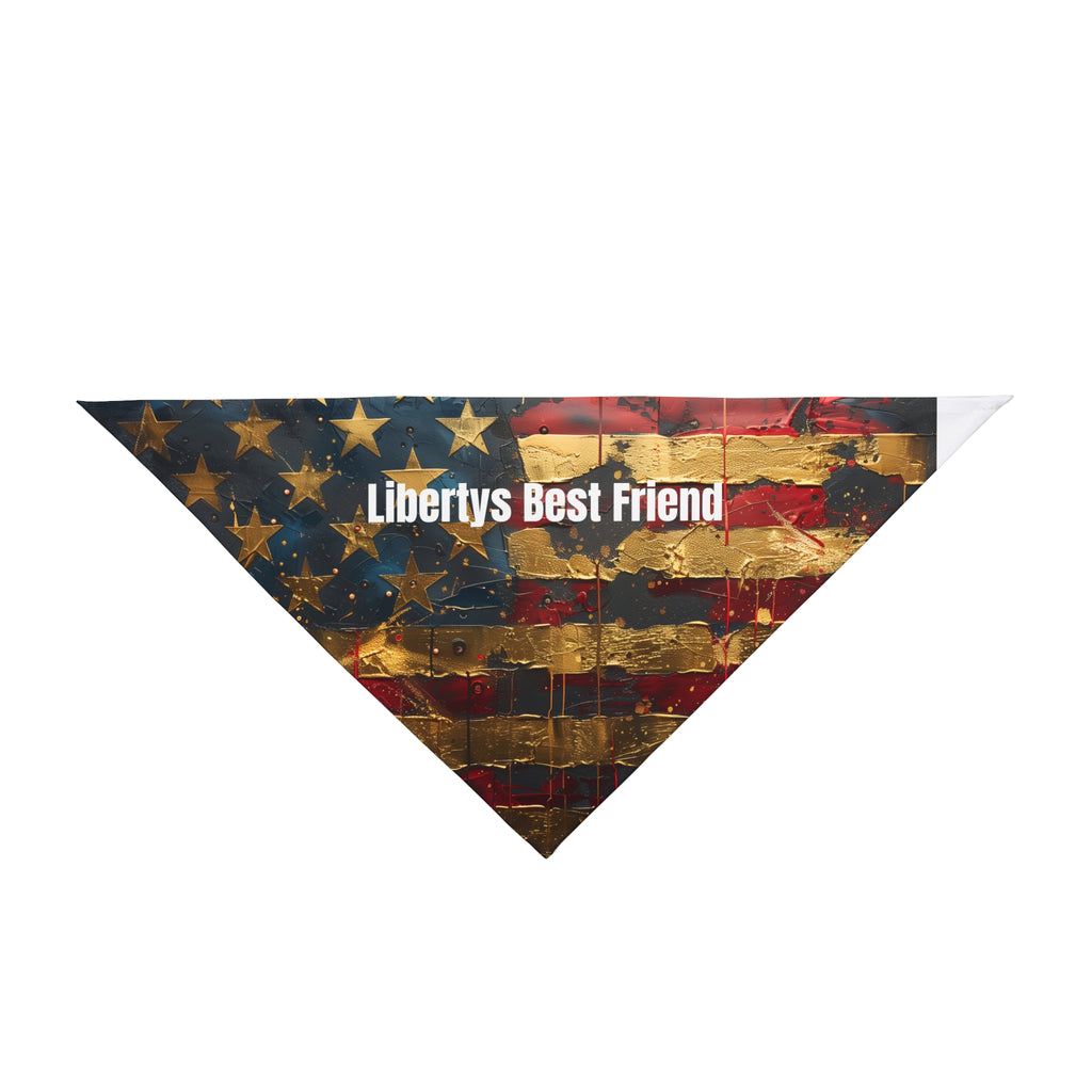 Patriotic Pet Bandana - "Liberty's Best Friend" American Flag Dog Scarf