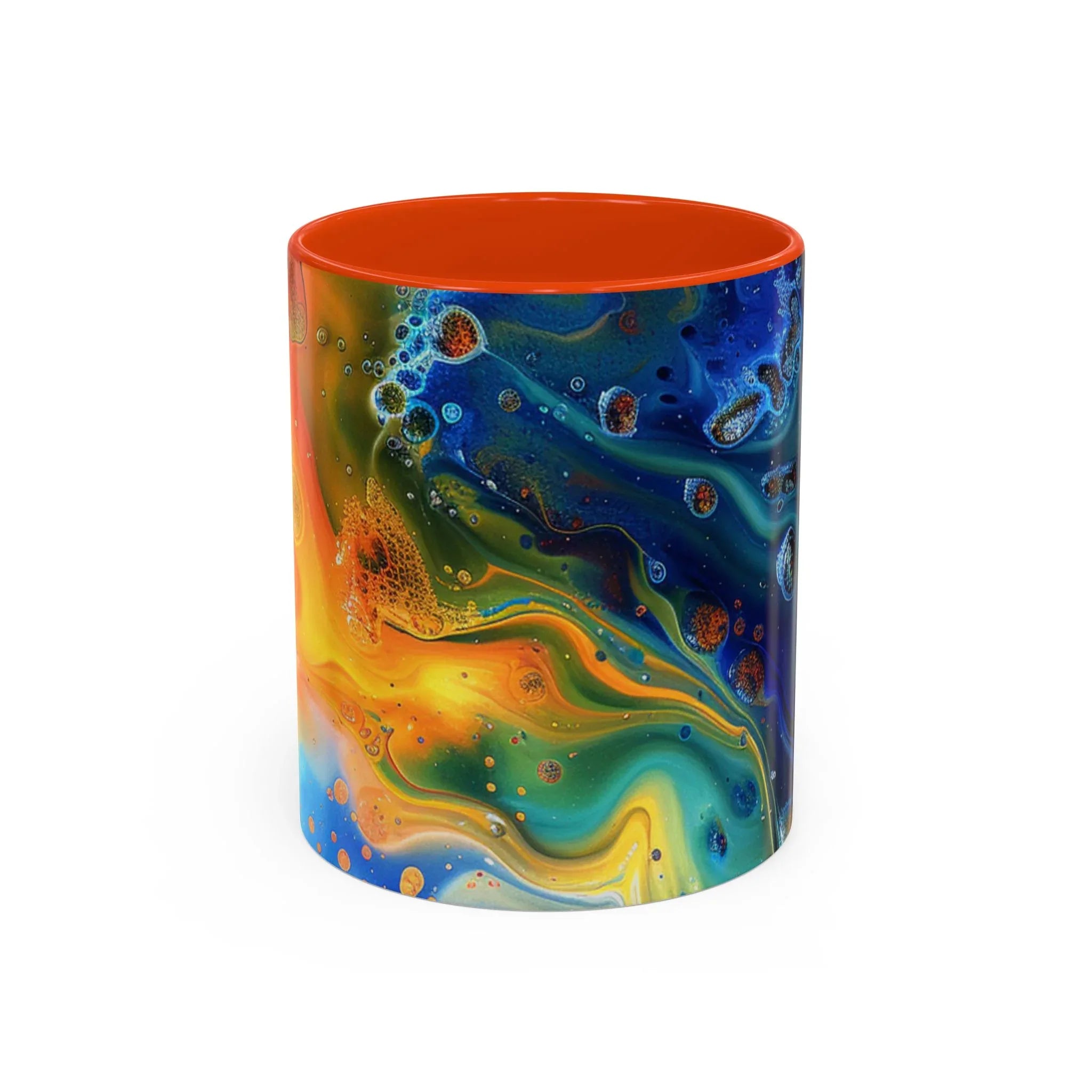 Colorful Mugs (11oz, 15oz) Intense abstract oil splat- coffee cup - 250 USA Celebration