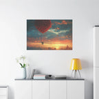 Romantic Canvas Wall Art, Love, Heart Balloon Art, Gift for Couples, Valentines Wall Decor, Valentine's Day Women's Merchandise, Valentines - 250 USA Celebration