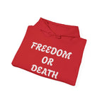 Freedom or Death Hoodie | Slogan Black Hooded Sweatshirt - 250 USA Celebration