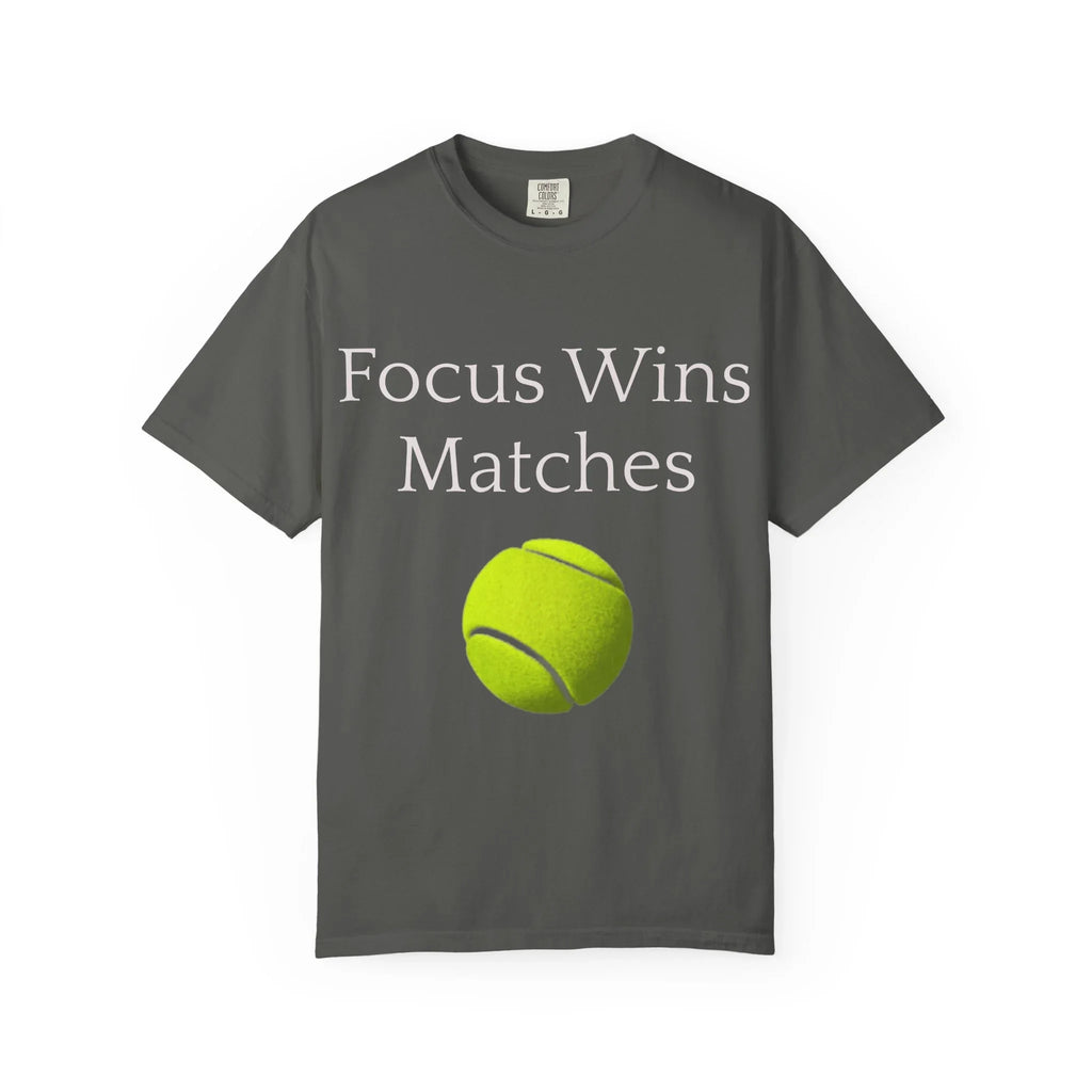 Focus Wins Matches Tennis Ball T-shirt | Tennis Graphic Tee - 250 USA Celebration