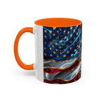 Patriotic American Flag Accent Coffee Mug (11/15oz)