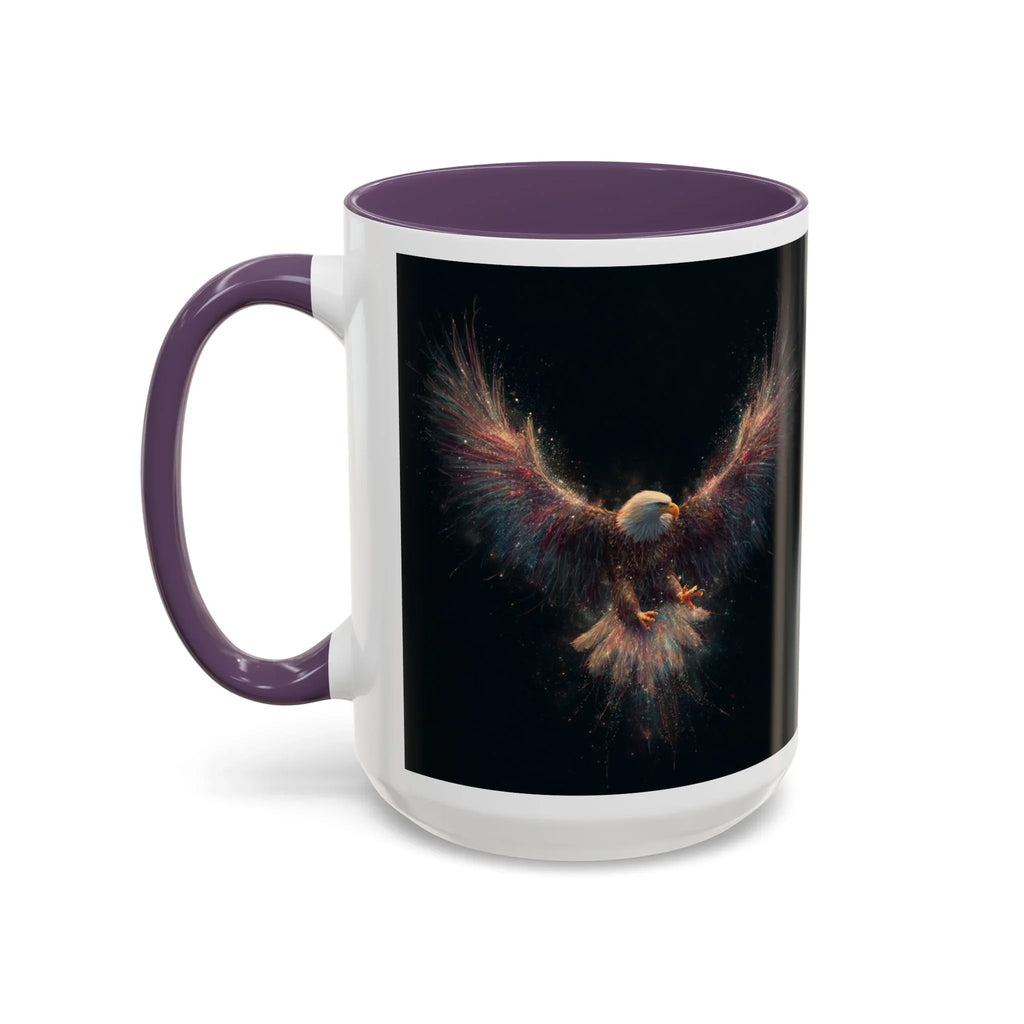 Fiery Flying Eagle Mug | Accent Coffee Mug 11oz 15oz - 250 USA Celebration
