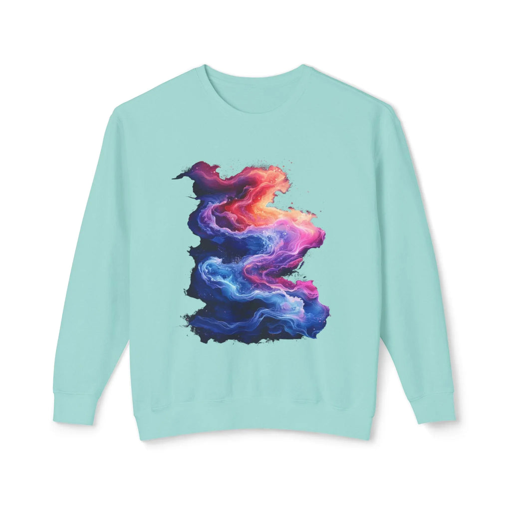 Hyper Bloom Abstract Fracture: Psychedelic tee with shattering florals in electric turquoise & magenta flares. Unisex trippy festival flair! - 250 USA Celebration