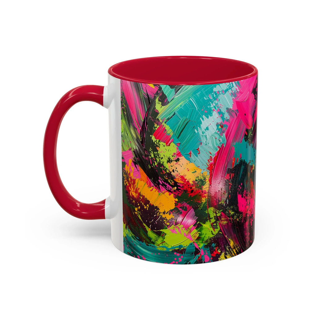 Abstract Colorful Brushstroke Mug | 11oz 15oz Ceramic - 250 USA Celebration