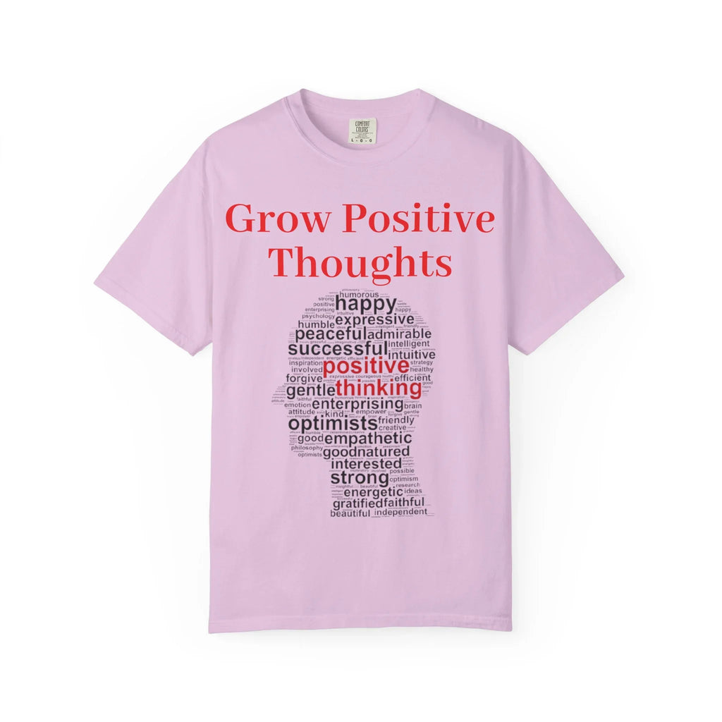 Grow Positive Thoughts T-shirt | Positive Word Cloud Mental Health Tee - 250 USA Celebration