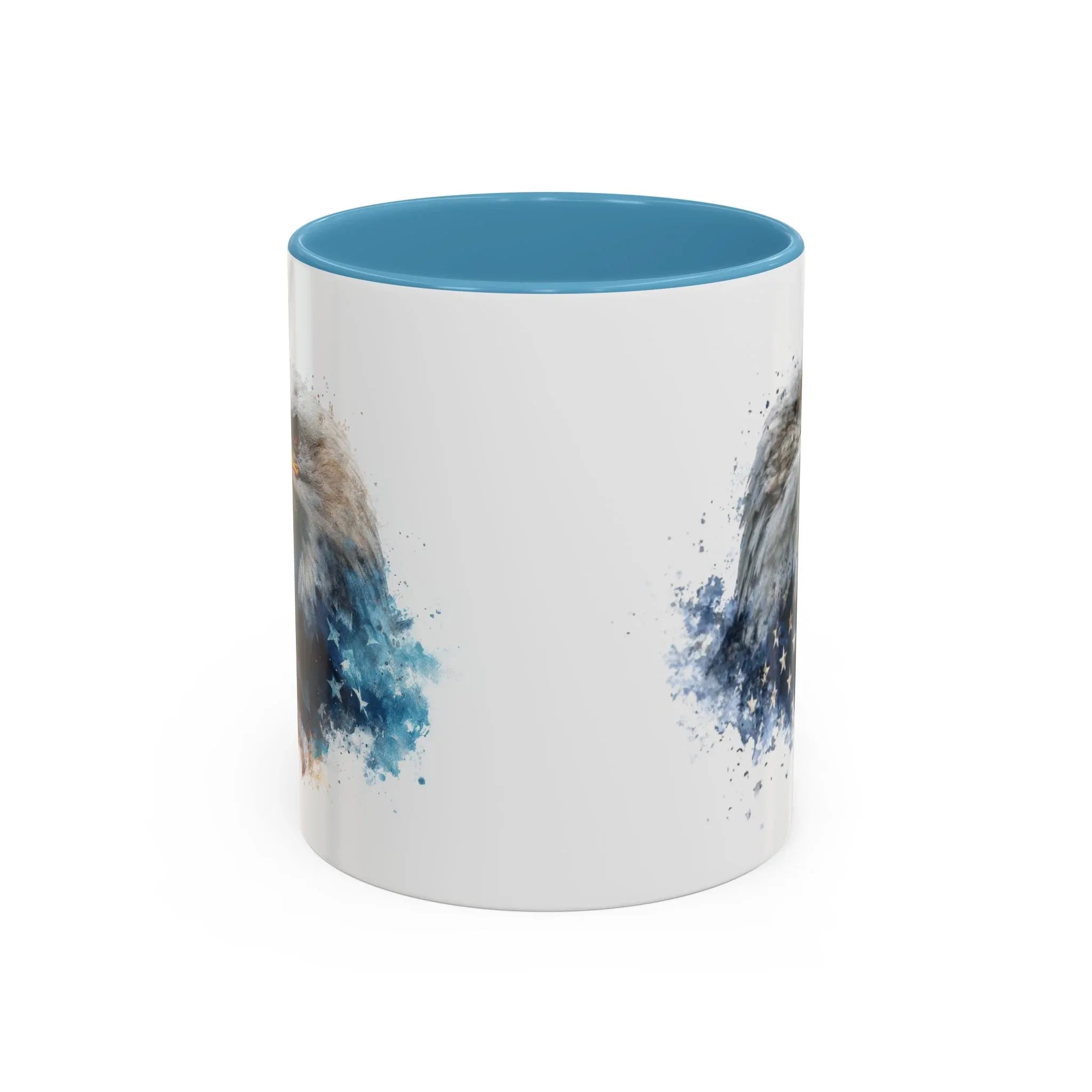American Bald Eagle watercolor, Coffee Mug | Patriotic flag design - 250 USA Celebration