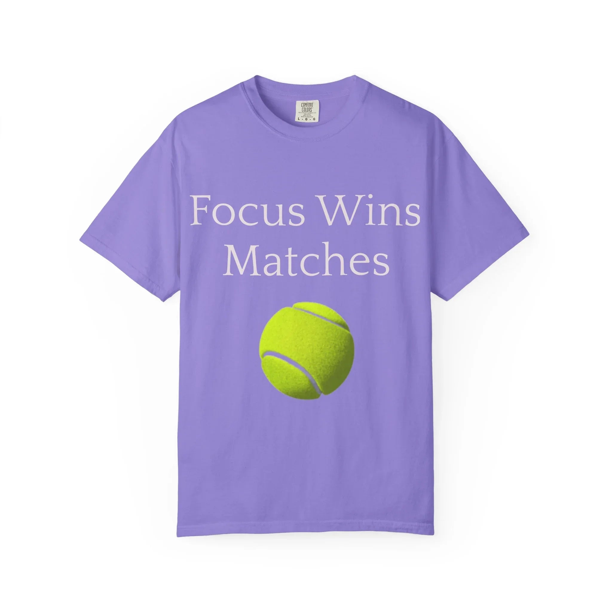 Focus Wins Matches Tennis Ball T-shirt | Tennis Graphic Tee - 250 USA Celebration