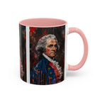 Historical Portrait Accent Mug — Patriotic Vintage-Style Coffee Cup
