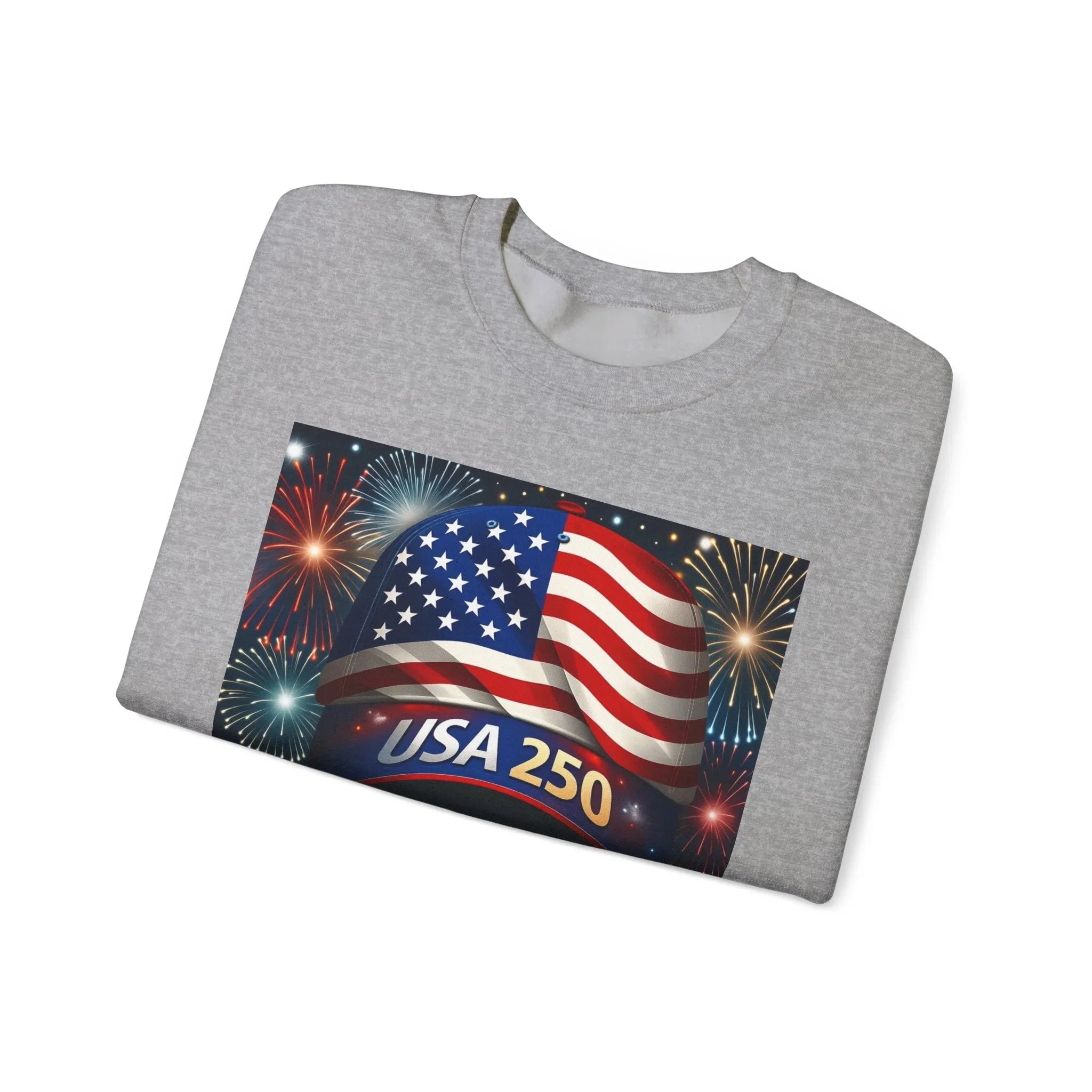USA 250 American Flag Sweatshirt | 250th United States Celebration - 250 USA Celebration