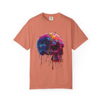 Colorful Drip Skull T-shirt | Watercolor Skull Shirt, Artistic Gothic Tee - 250 USA Celebration