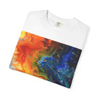 Colorful Abstract Swirl T-Shirt, psychedelic design blooms with surreal depth, blending free-flowing lines and bold swirls - 250 USA Celebration