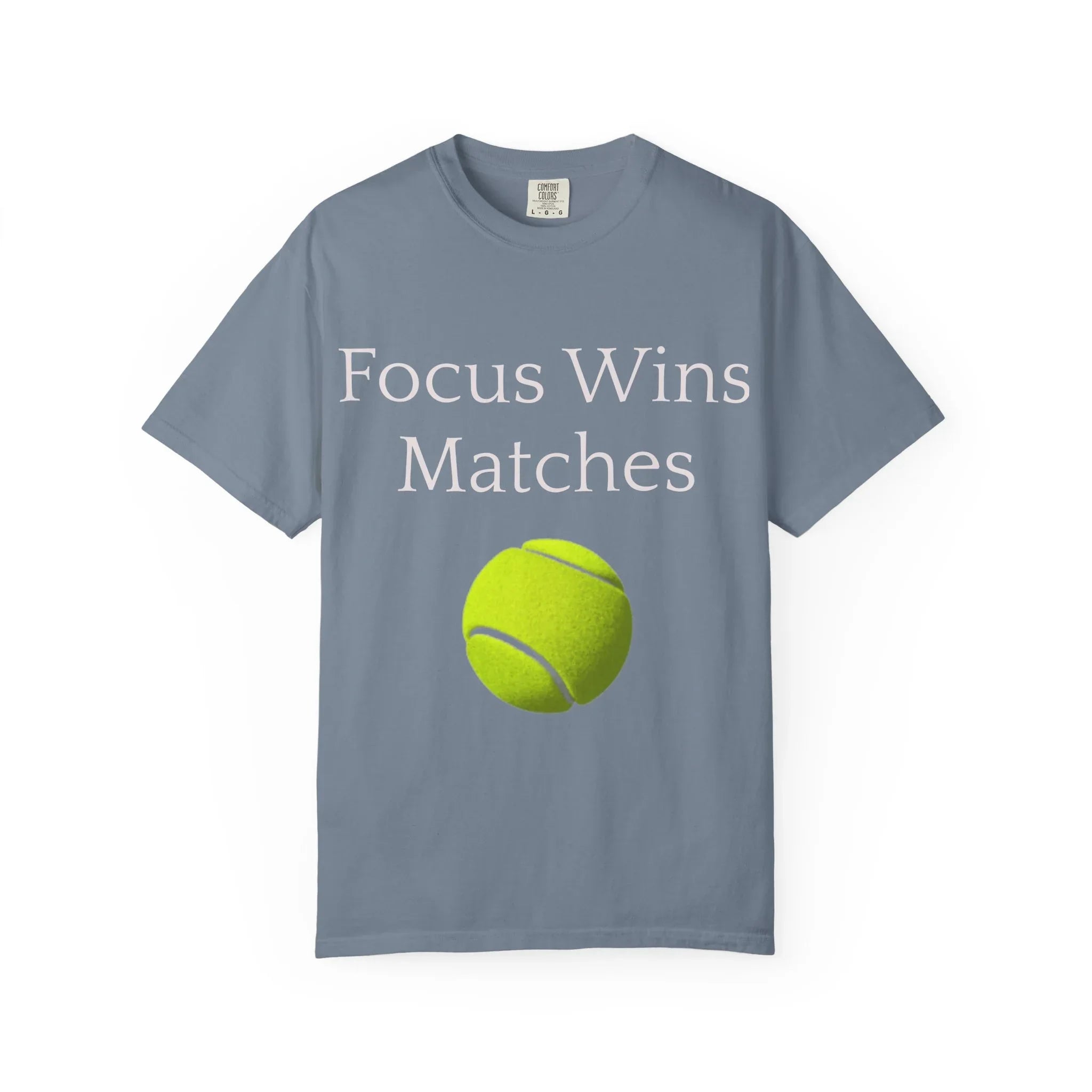 Focus Wins Matches Tennis Ball T-shirt | Tennis Graphic Tee - 250 USA Celebration