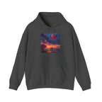 Romantic Sunset Hoodie with Hot Air Balloon, Unisex Sweatshirt for Valentines Day, Valentine's Day T-Shirts, Personalized Valentine's Gifts - 250 USA Celebration