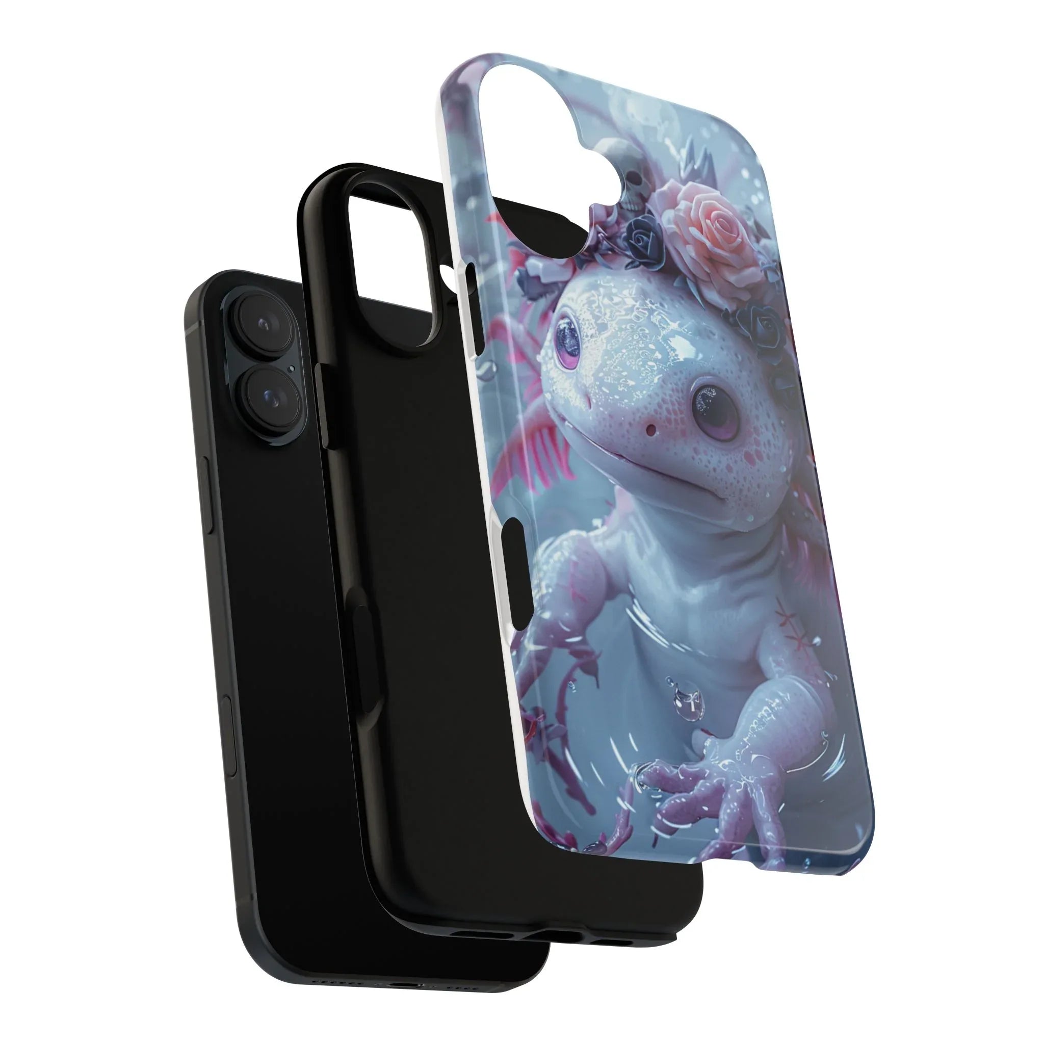Goth Axolotls Tough Cases | Cute Creepy Axolotl Phone Case, Gloomycore Aesthetic - 250 USA Celebration