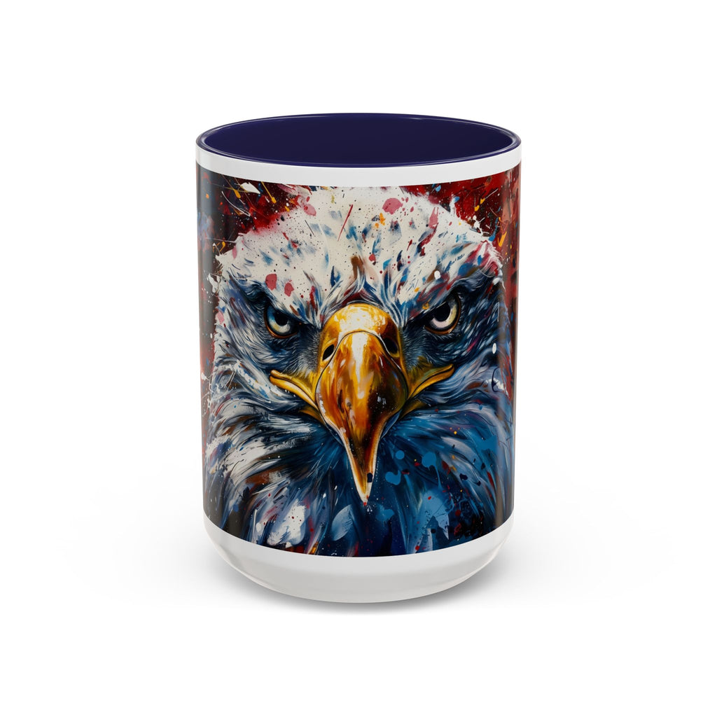 Patriotic Eagle Coffee Mug - Bold American Bald Eagle Art (11/15oz)