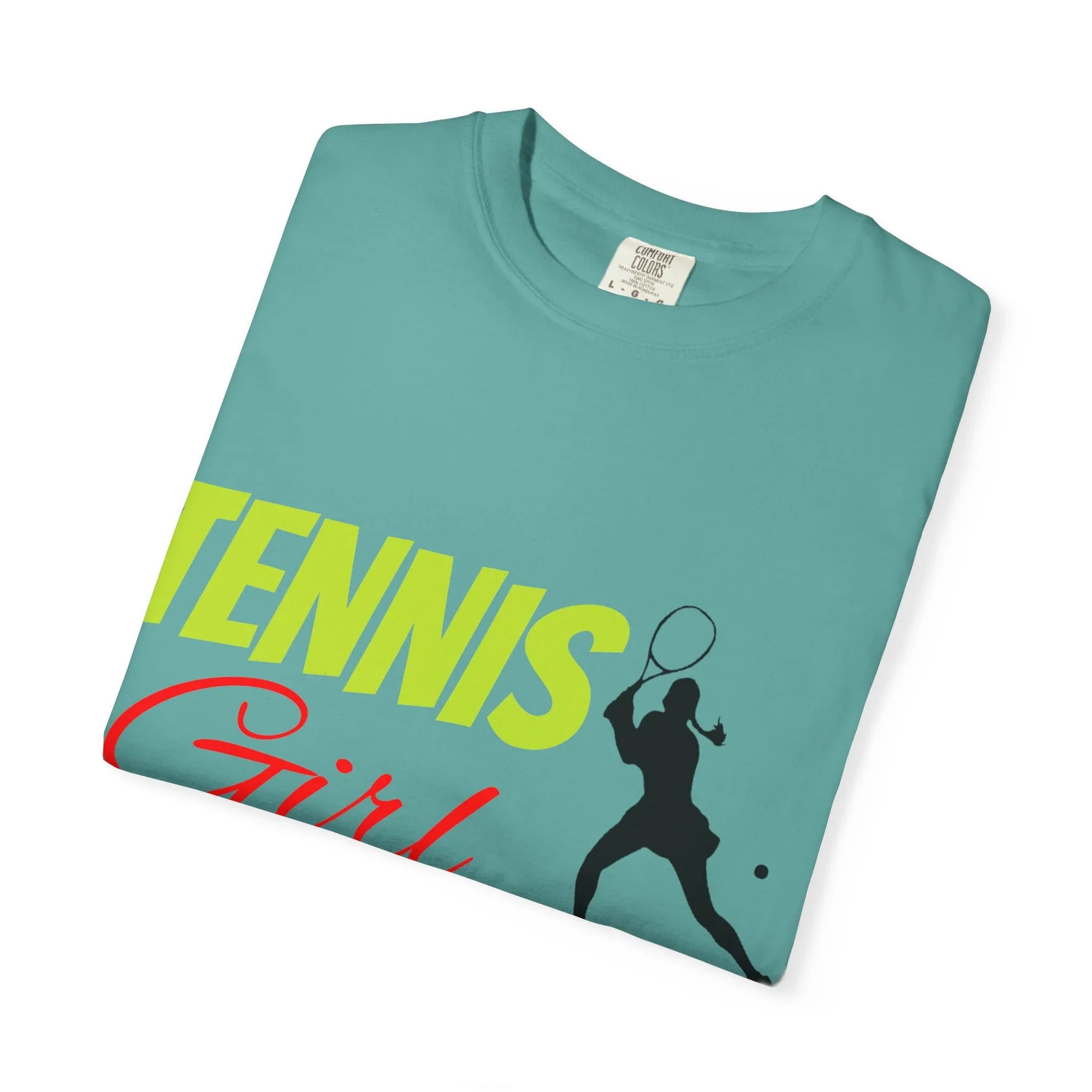 Tennis Girl T-shirt | Tennis Player Silhouette, Sporty Graphic Tee - 250 USA Celebration