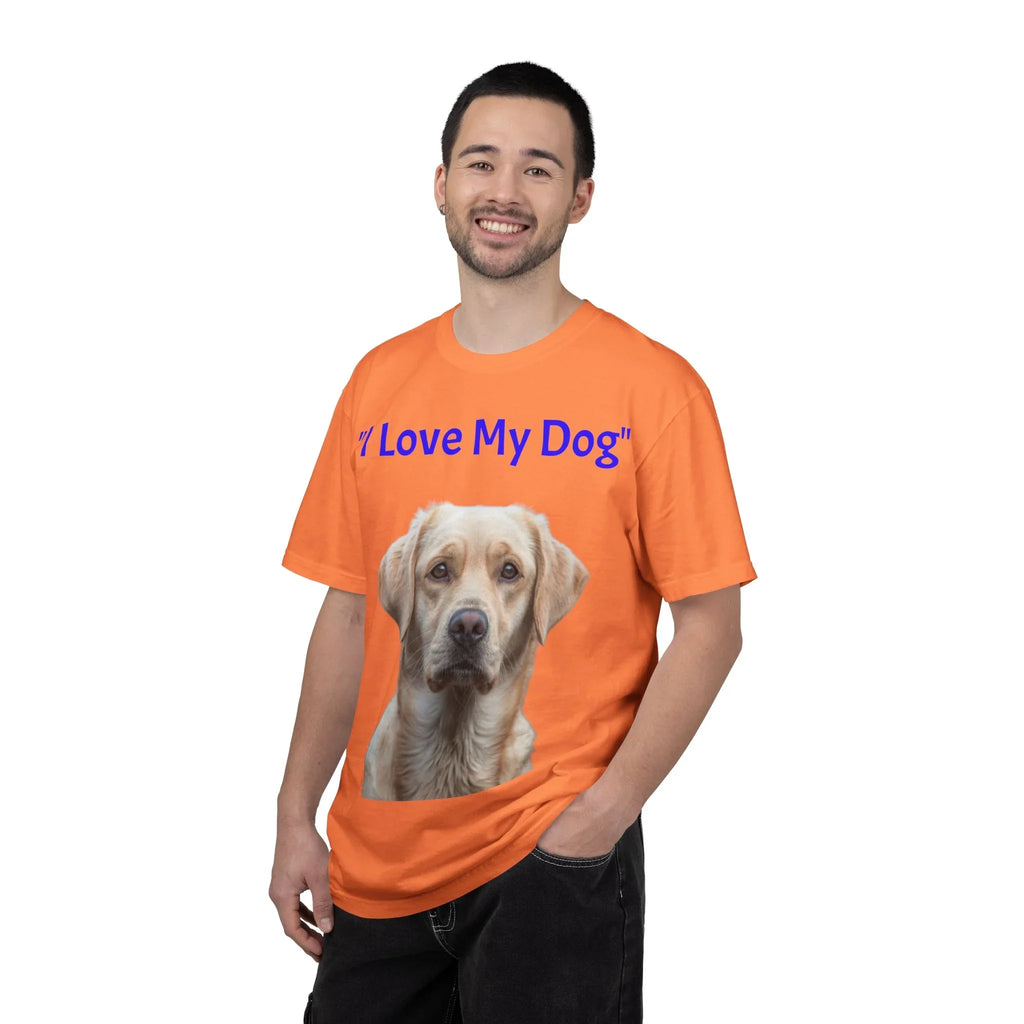 I Love My Dog Labrador Portrait T-shirt | Dog Lover Tee - 250 USA Celebration