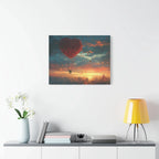 Romantic Canvas Wall Art, Love, Heart Balloon Art, Gift for Couples, Valentines Wall Decor, Valentine's Day Women's Merchandise, Valentines - 250 USA Celebration