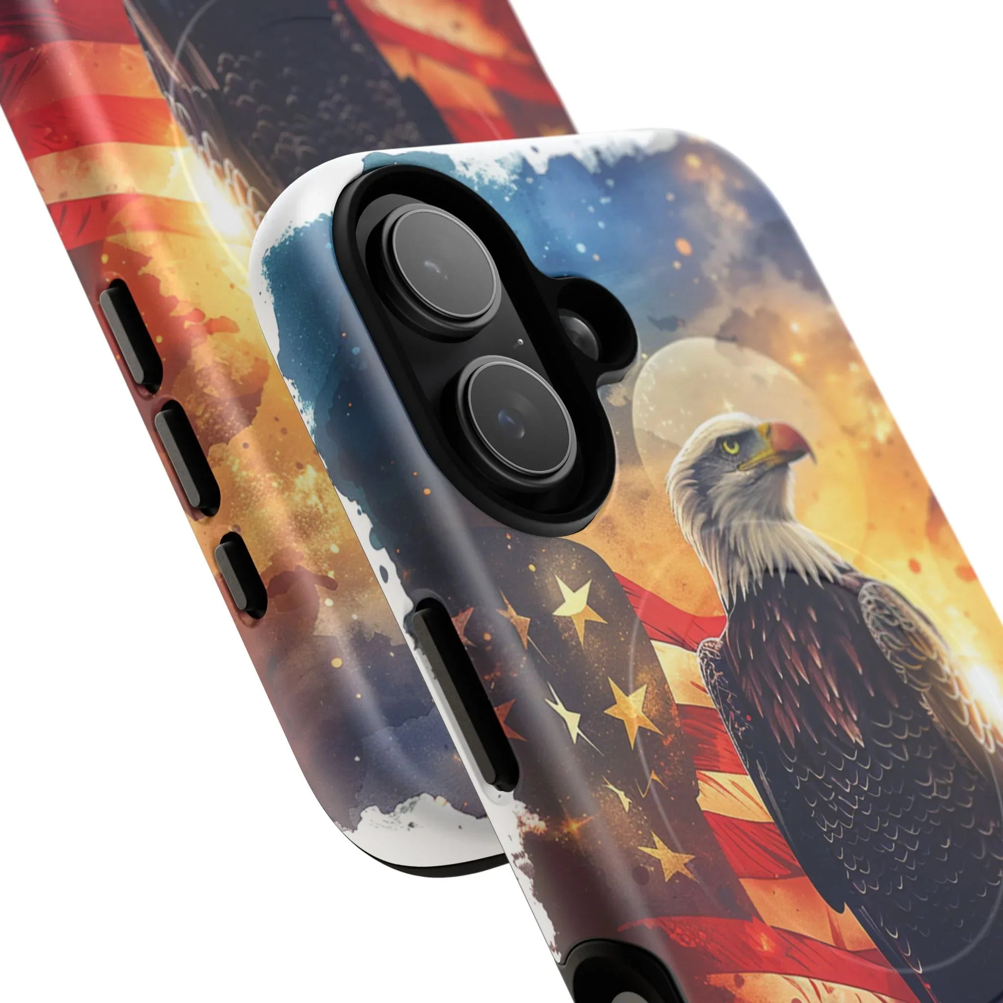 Patriotic Eagle Magnetic Phone Case, Tough Phone Covers, Americana Gifts, Unique Cell Phone Case, Fourth of July, Veterans Day - 250 USA Celebration