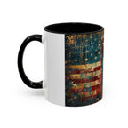 Liberty Statue American Flag Coffee Mug — Patriotic Vintage Accent Mug (11/15oz)
