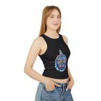 Watercolor Peace Sign Racer Tank Top | Tie Dye Boho Hippie - 250 USA Celebration