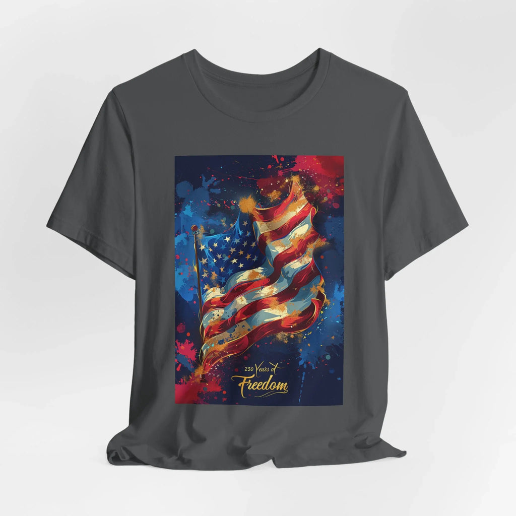 Patriotic Freedom Tee, Unisex Jersey Short Sleeve Tee, American Flag Shirt, Fourth of July Apparel, Independence Day Outfit, Gift for [...] - 250 USA Celebration