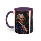 Historical Portrait Accent Mug — Patriotic Vintage-Style Coffee Cup