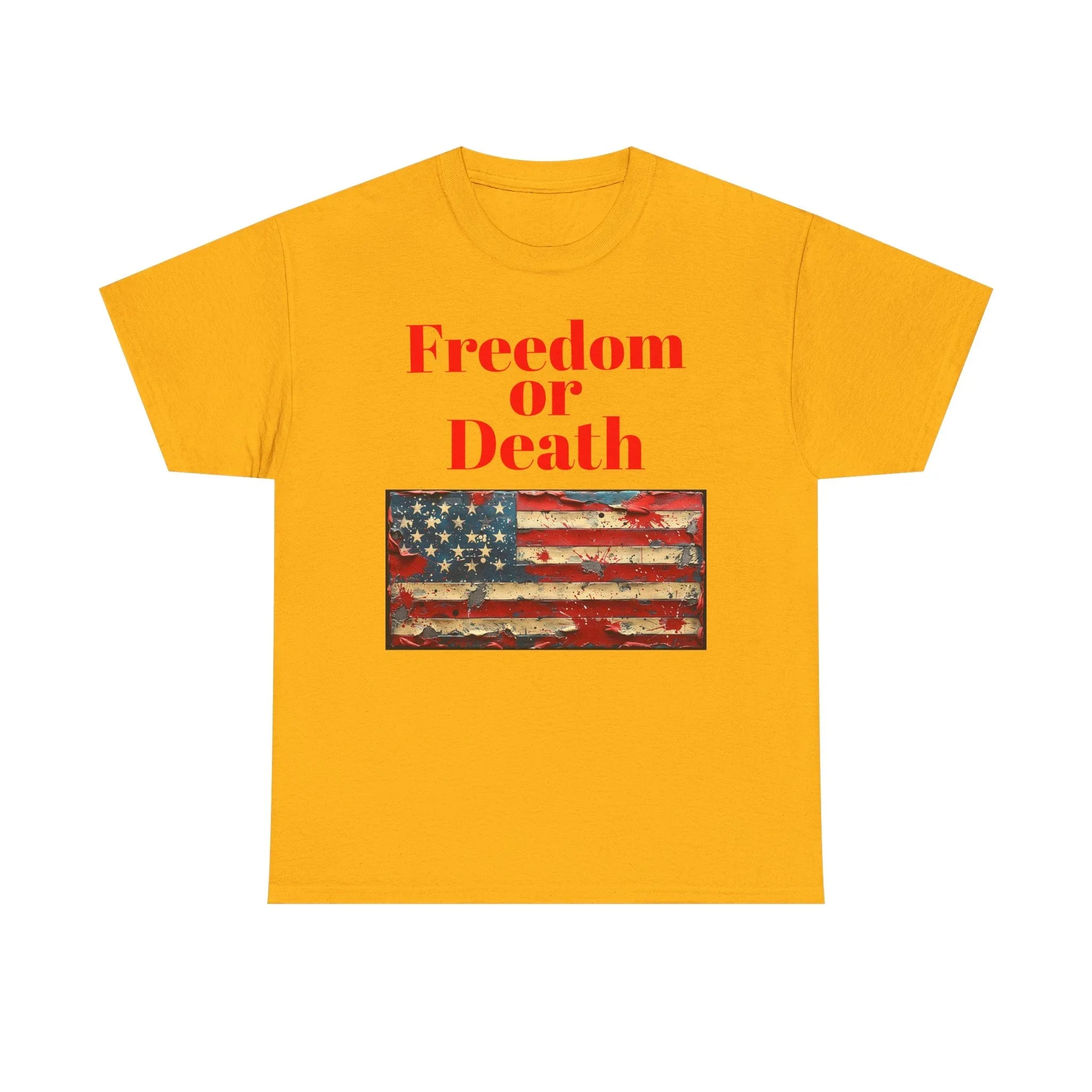 Freedom or Death American Flag T-Shirt | America First Vintage Flag Tee, Patriotic T-Shirt, America First, 250 America - 250 USA Celebration