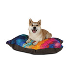 Abstract Rainbow Pet Bed — Colorful Swirl Dog & Cat Cushion