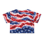 Official All-American Red White & Blue Tie Dye Crop Top
