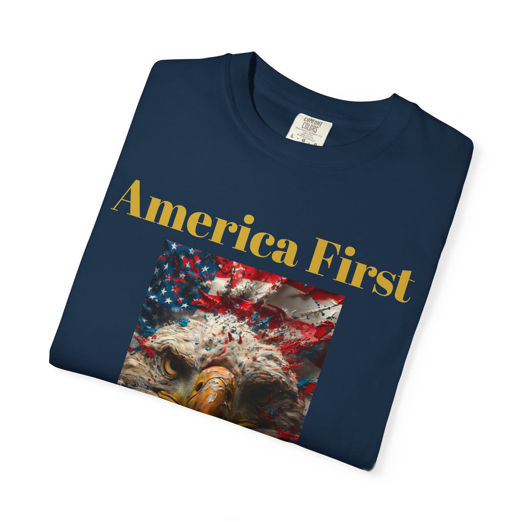 T-Shirt — "America First" Bald Eagle Graphic Tee
