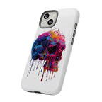 Colorful Drip Skull Phone Case | Hard Plastic Protective Case - 250 USA Celebration