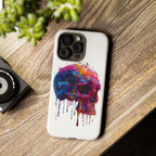 Colorful Drip Skull Phone Case | Hard Plastic Protective Case - 250 USA Celebration