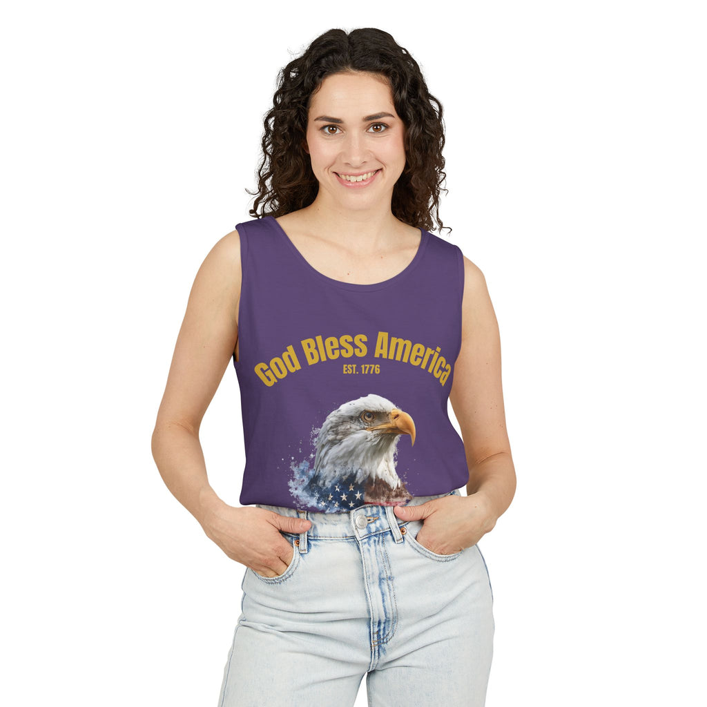 America 250 Tank Top | Official 250th Anniversary Edition American Bald Eagle watercolor flag Tank Top | Patriotic Eagle design