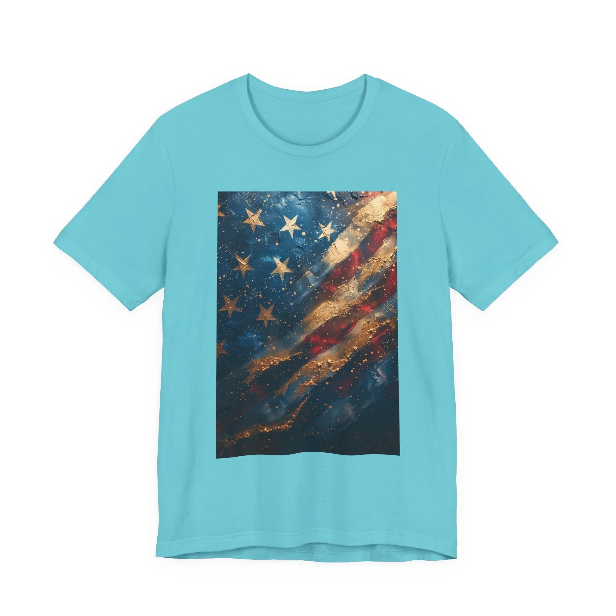 Patriotic Short Sleeve Tee, Unisex Casual Wear, Fourth of July Shirt, Independence Day Gift, Amercan Flag T-Shirt - 250 USA Celebration