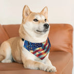 American Flag Watercolor Pet Bandana Collar | Patriotic Dog Bandana - 250 USA Celebration