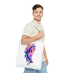 Colorful Watercolor Dolphin Tote Bag | Vibrant Splash Ocean Art - 250 USA Celebration
