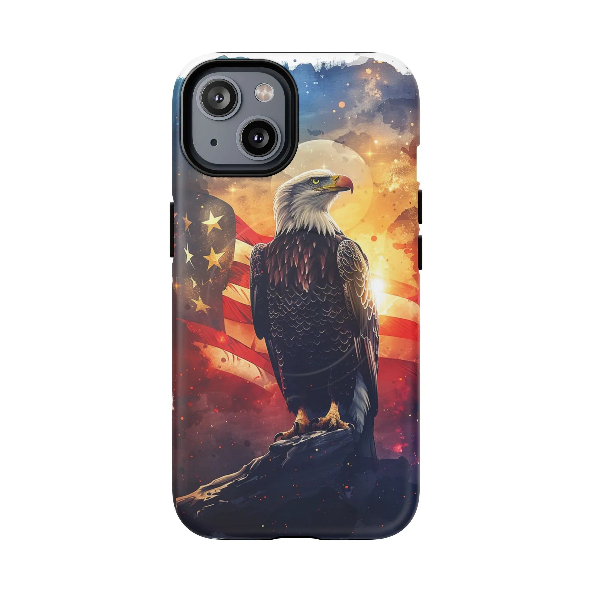 Patriotic Eagle Magnetic Phone Case, Tough Phone Covers, Americana Gifts, Unique Cell Phone Case, Fourth of July, Veterans Day - 250 USA Celebration