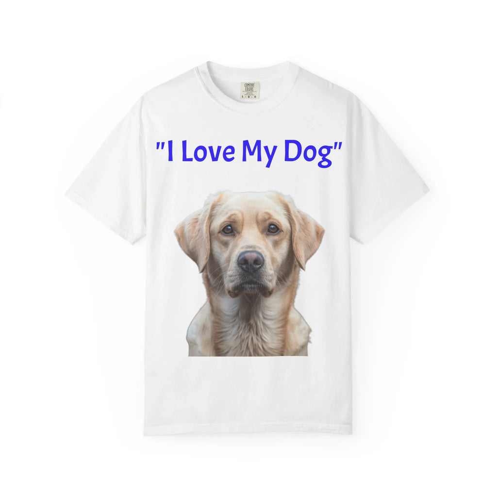 I Love My Dog Labrador Portrait T-shirt | Dog Lover Tee - 250 USA Celebration