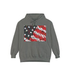 Distressed American Flag Hoodie | Patriotic Stars Stripes Sweatshirt - 250 USA Celebration