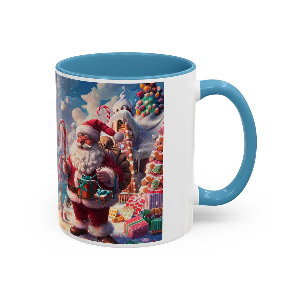 Festive Santa Accent Coffee Mug, Christmas Gift, Holiday Decor, Winter Wonderland, Hot Cocoa Mug, Seasonal Drinkware - 250 USA Celebration