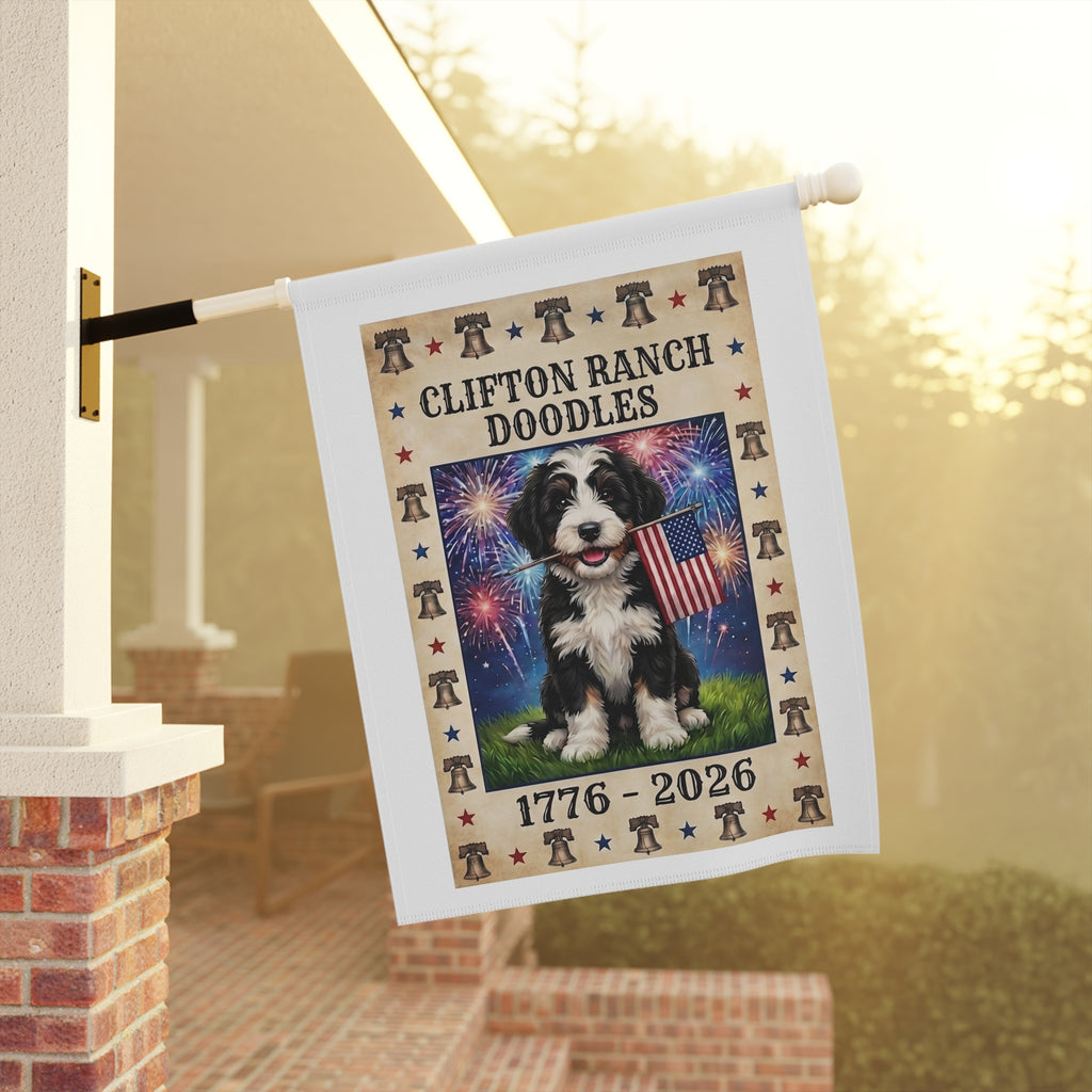 Clifton Ranch Custom AI Pet Flag - 1776-2026 House Banner