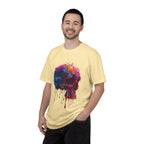 Colorful Drip Skull T-shirt | Watercolor Skull Shirt, Artistic Gothic Tee - 250 USA Celebration